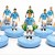 Subbuteo Andrew Table Soccer Wrexham 80's away kit on classic Hasbro bases
